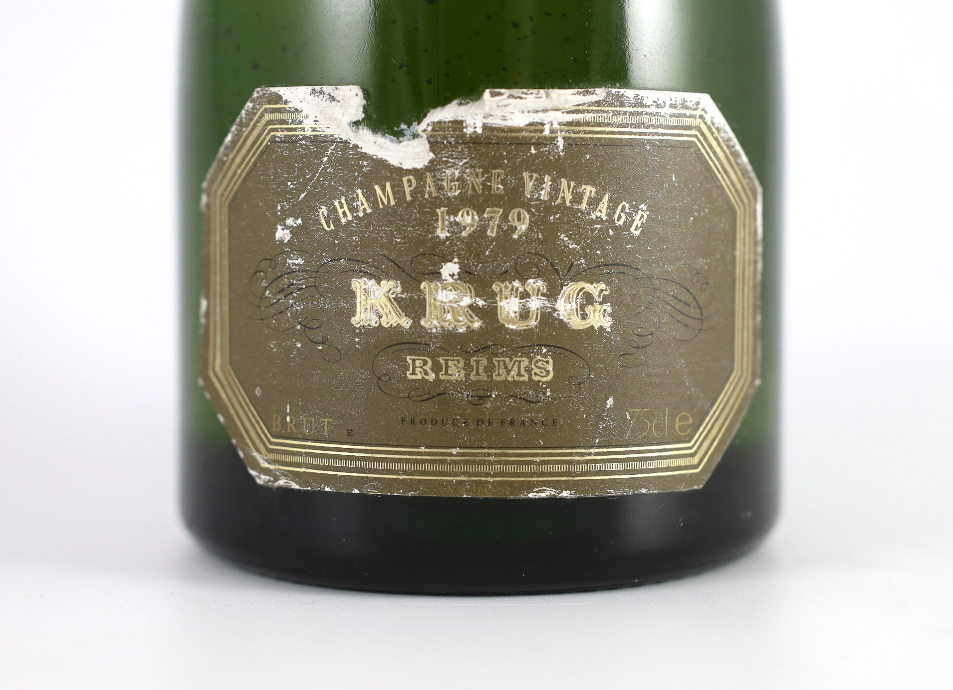 A bottle of Krug 1979 vintage champagne, 32cm high